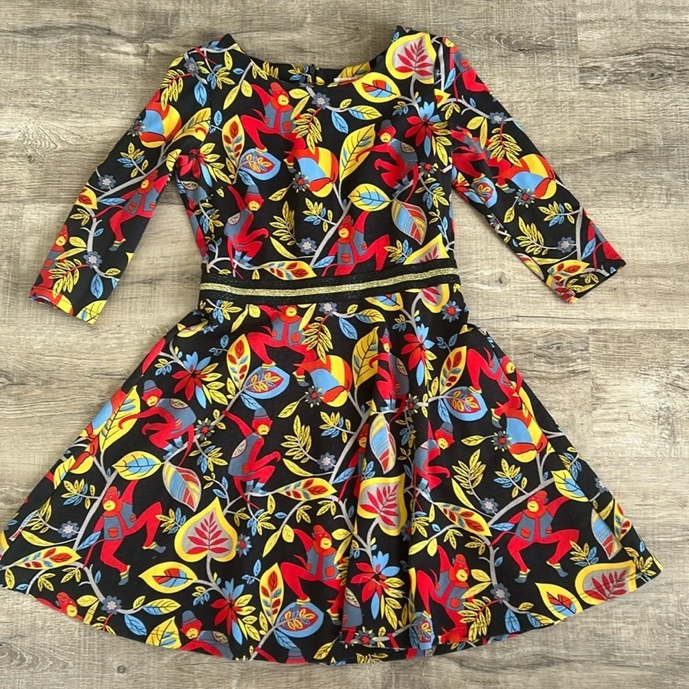 ModCloth / Traffic People monkey print fit and flare dress size L - Picture 4 of 11